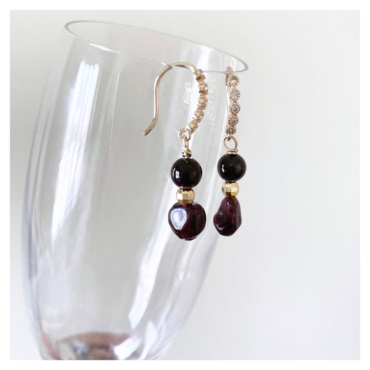 Garnet Drop Earrings