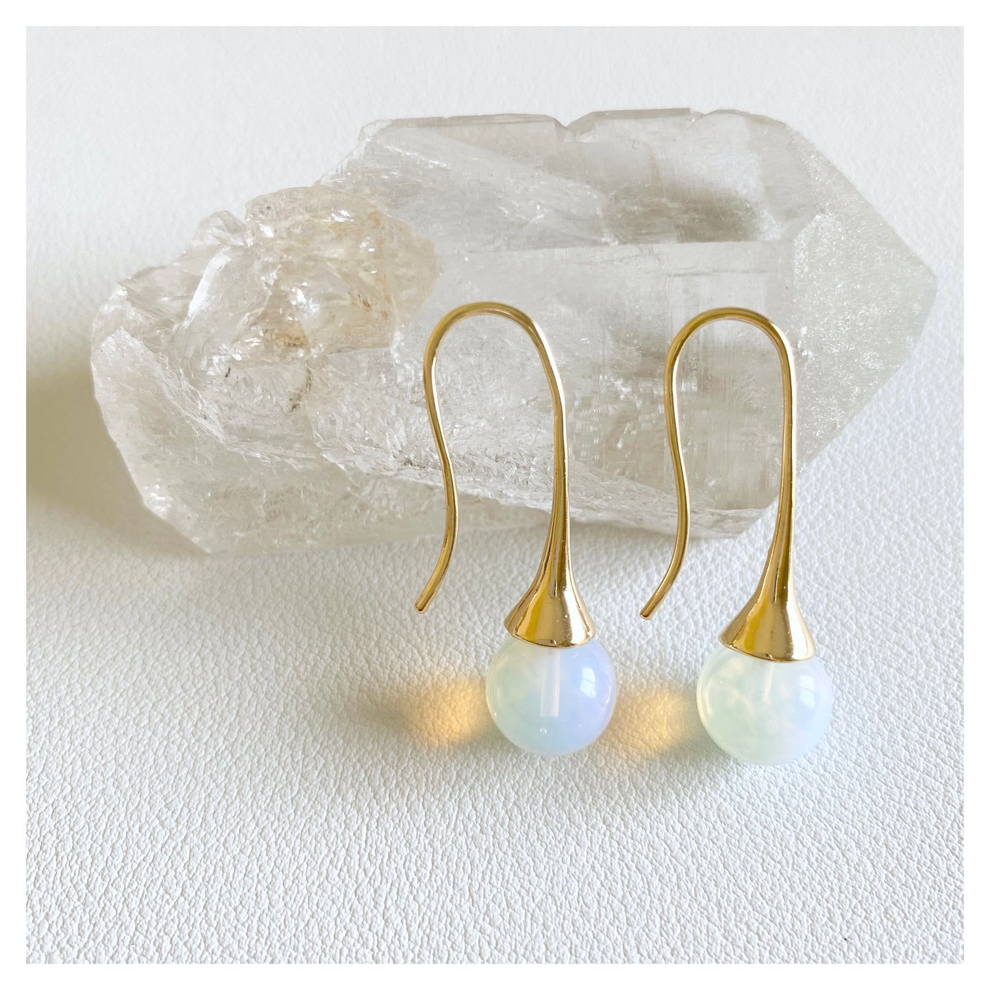 Opalite Crystal Drop Earrings