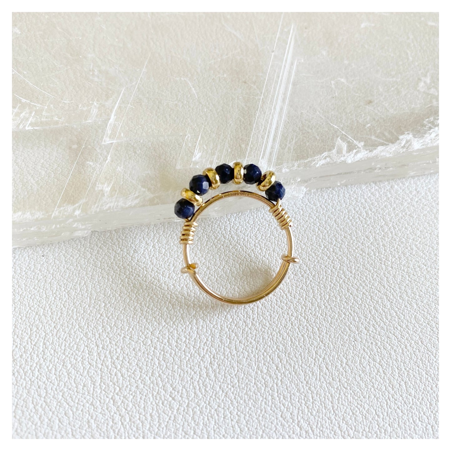 Sapphire Wire-wrapped Ring