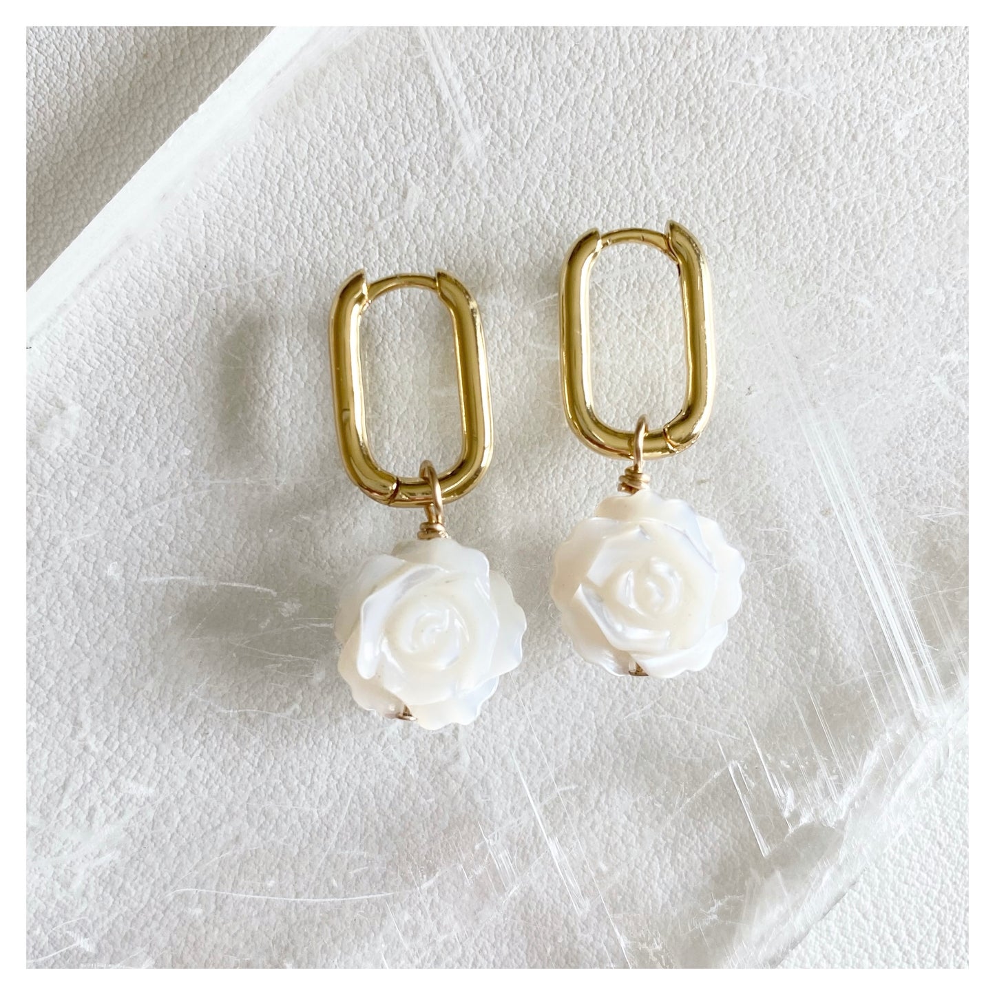 Rose Shell Earrings