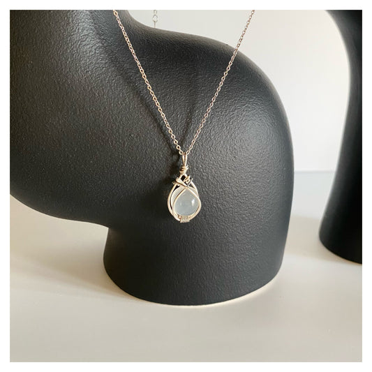 Wire-wrapped Moonstone Necklace