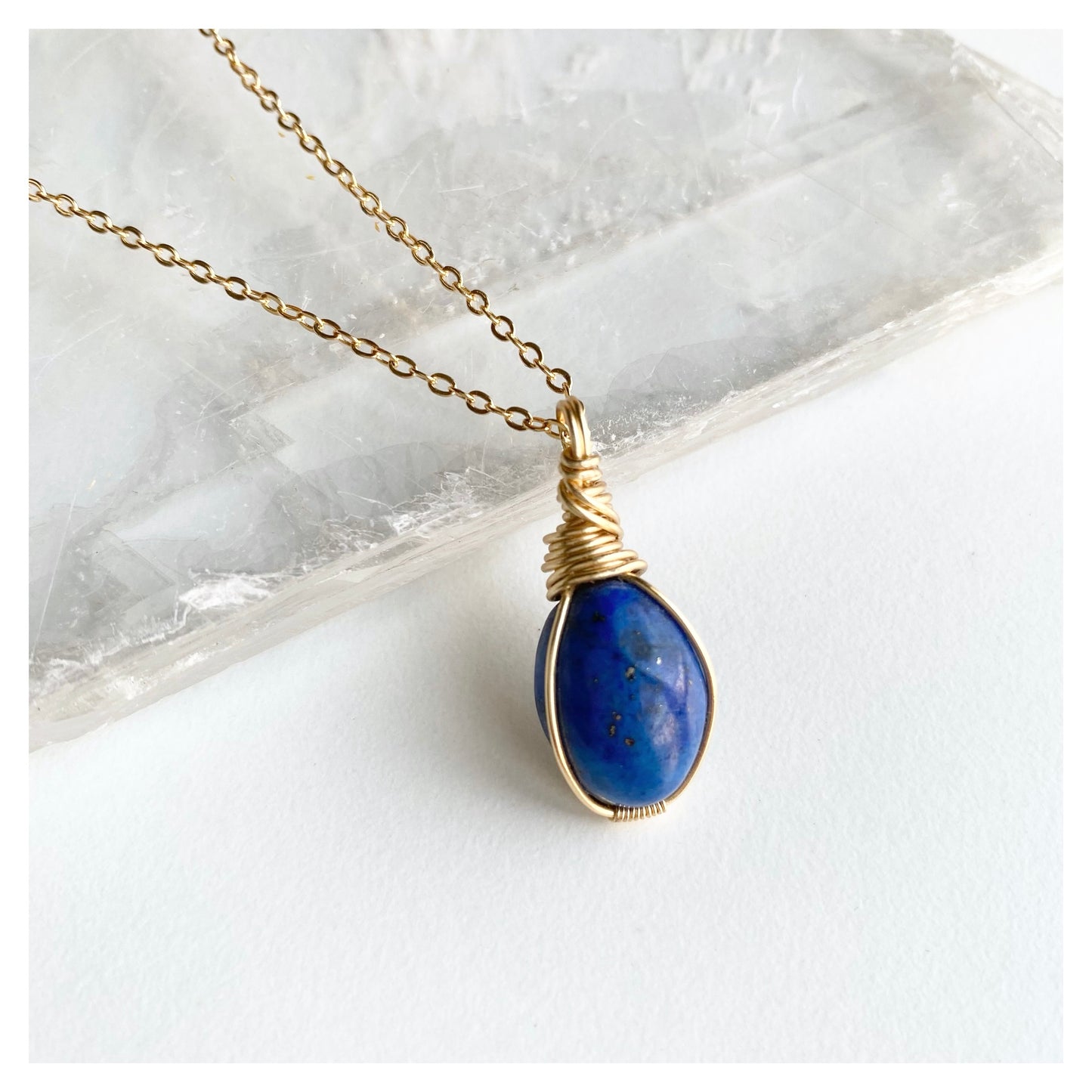 Lapis Lazuli Wire-wrapped Necklace