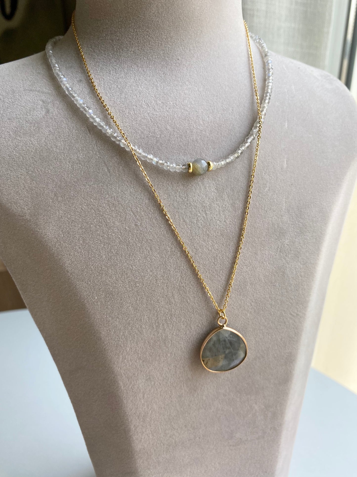 Labradorite Necklace Set