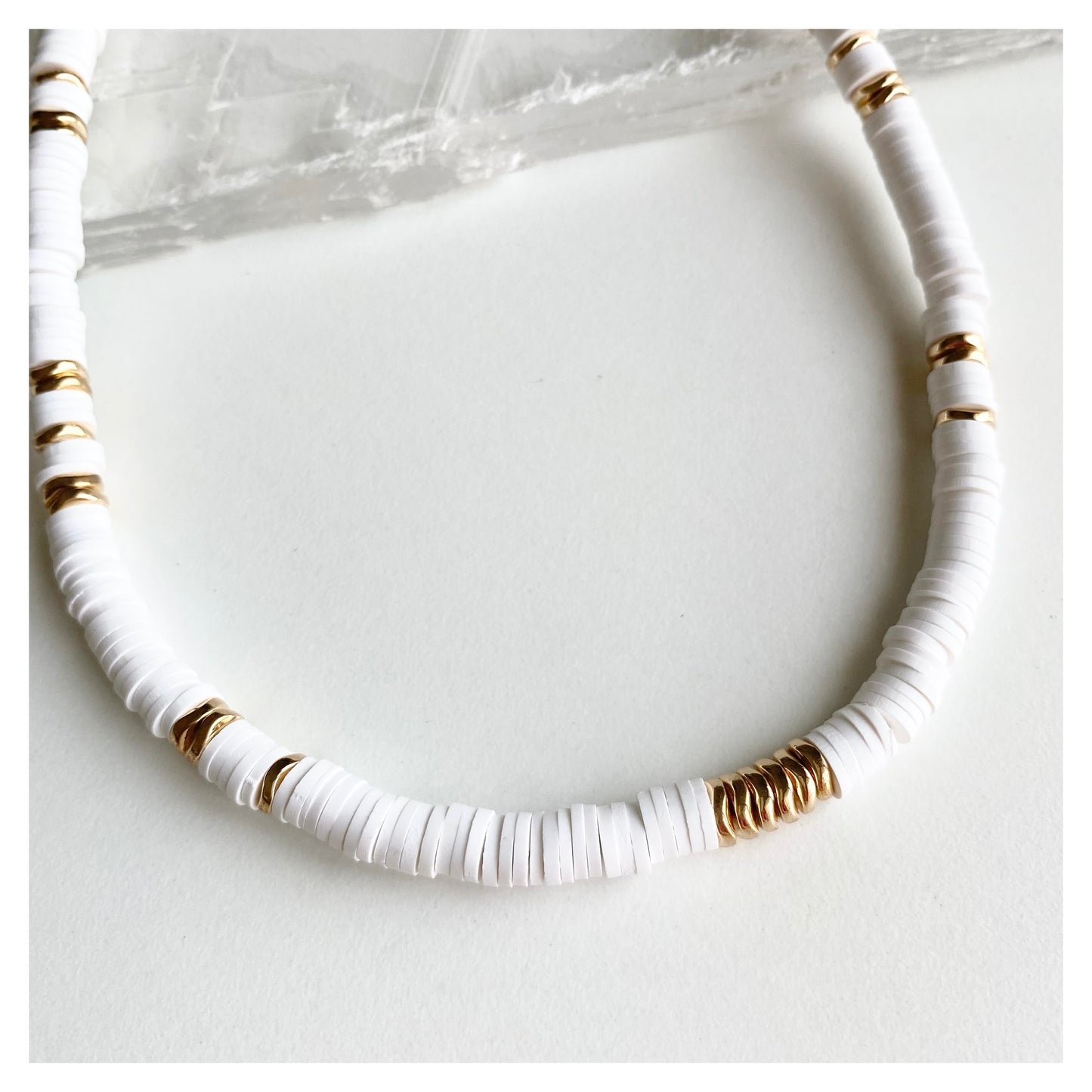 White Clay + Hematite Necklace