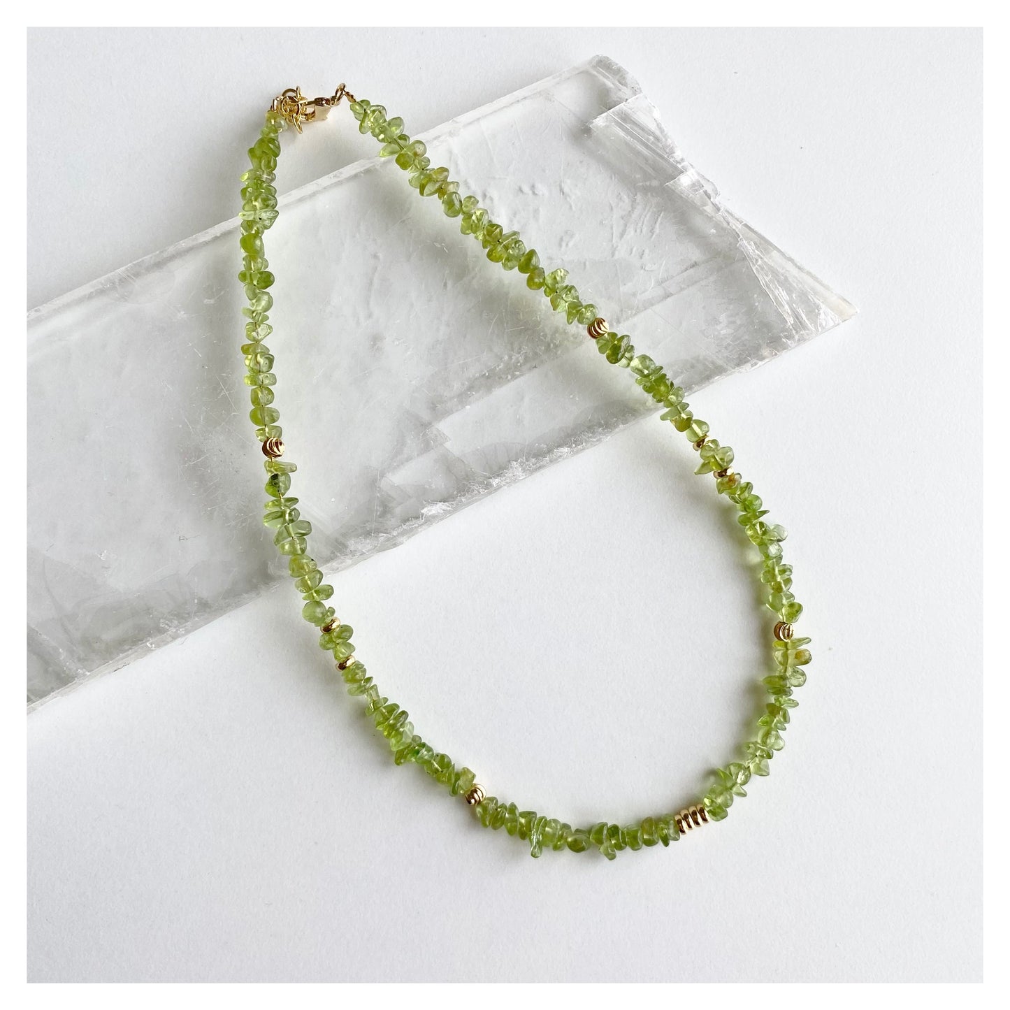 Peridot Chip Necklace