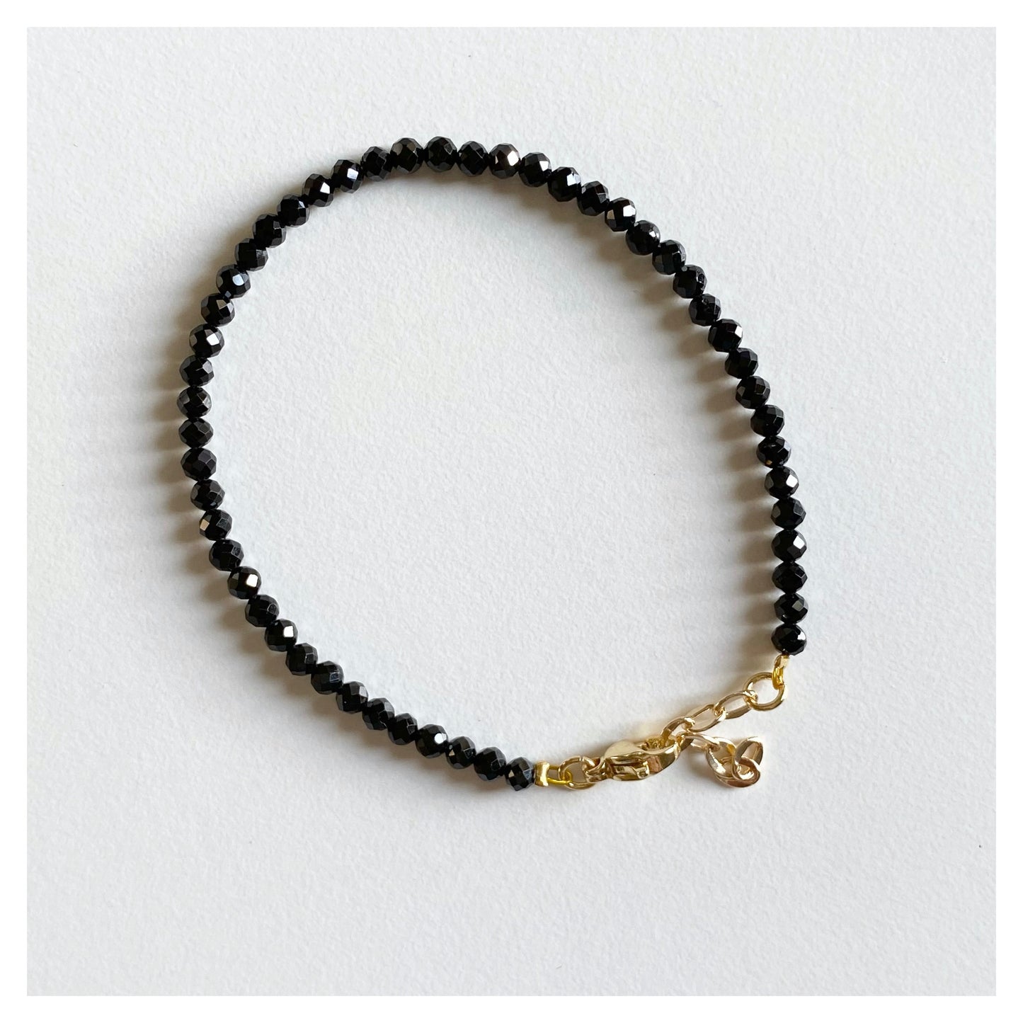 Faceted Black Tourmaline Bracelet