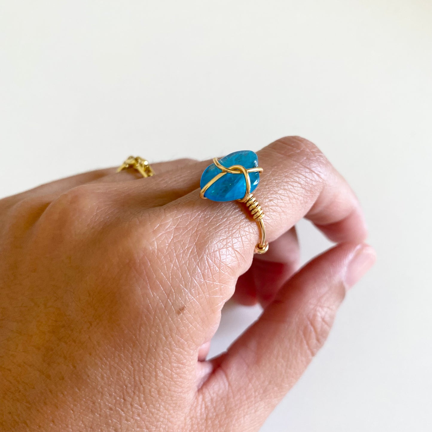 Blue Apatite Ring