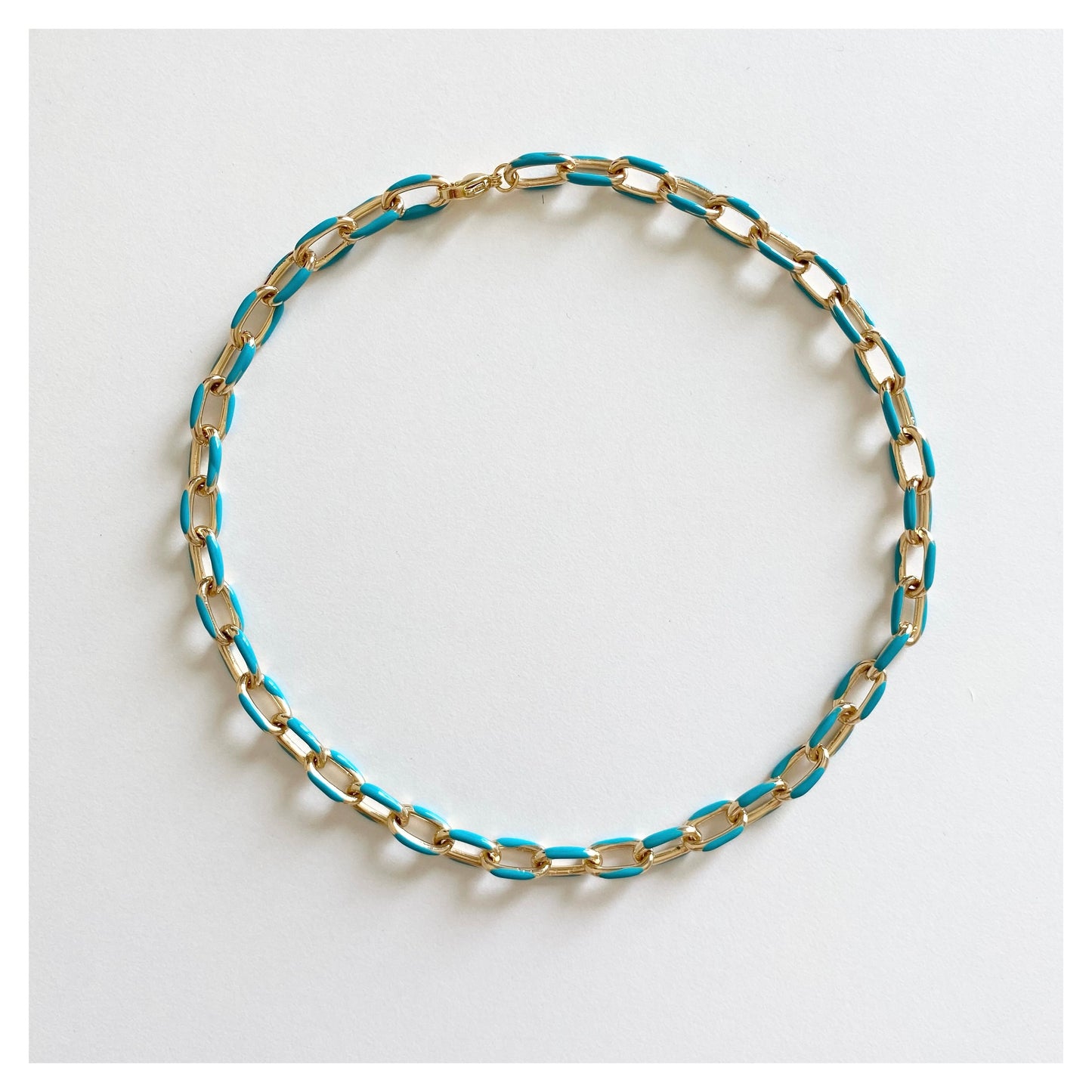 Turquoise Chunky Chain Necklace