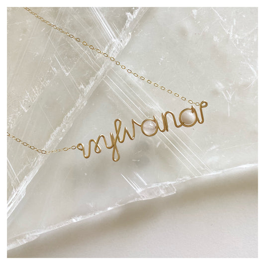 Bespoke Wire Name Gold-Filled Necklace