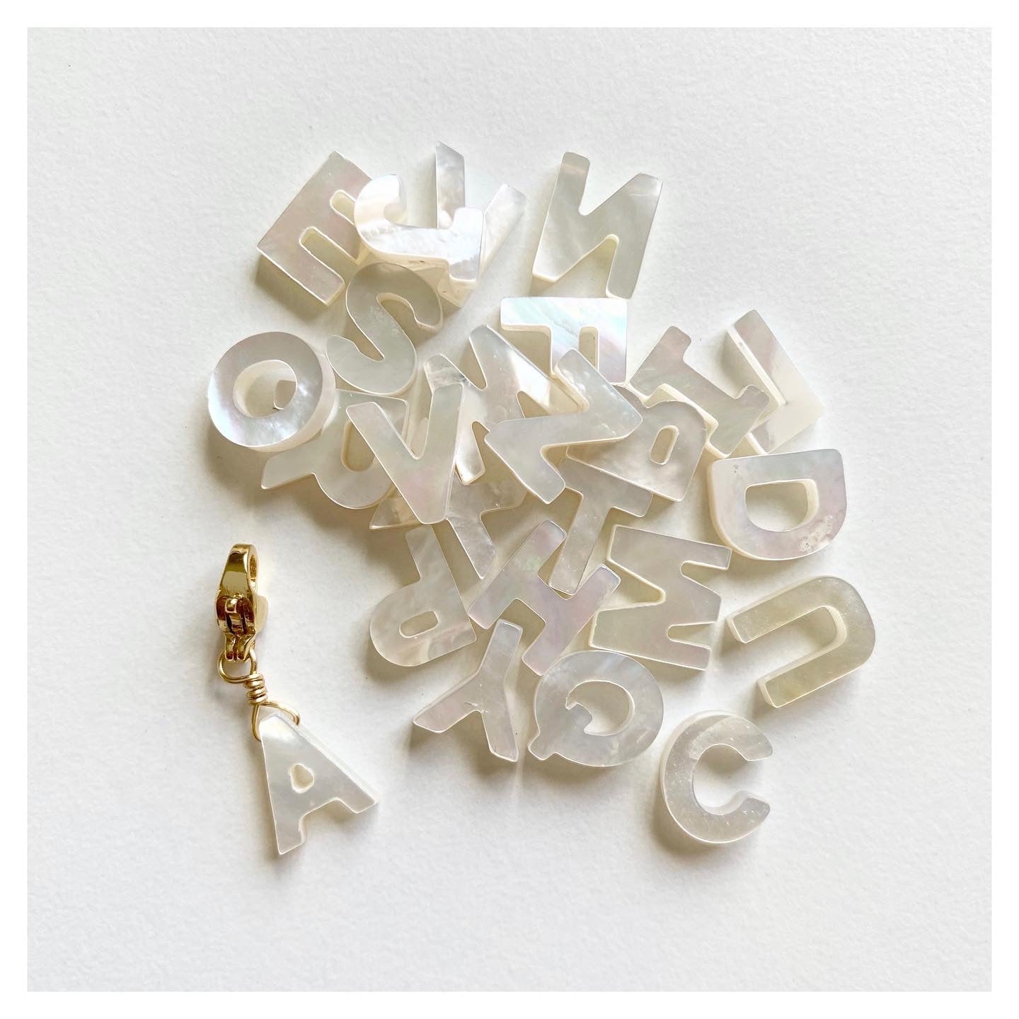 Shell Letter Charms