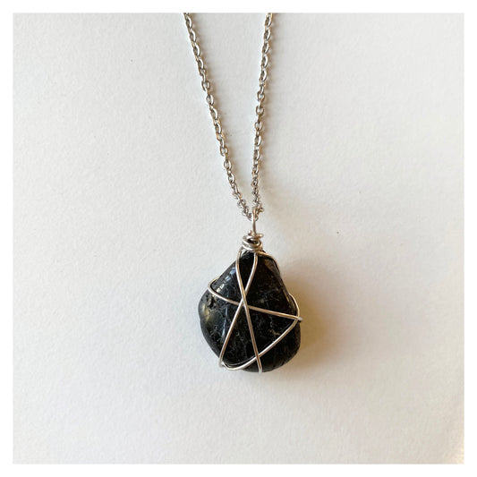 Wire-wrapped Black Tourmaline