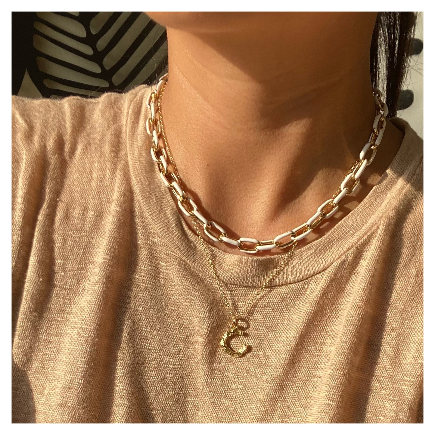 White Chunky Chain Necklace