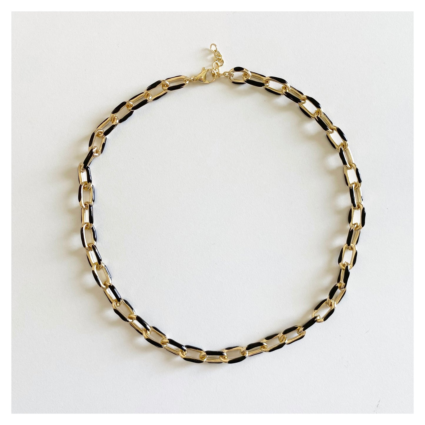 Black Chunky Chain Necklace