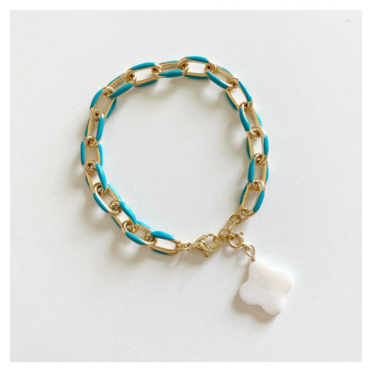 Turquoise Chunky Chain Bracelet