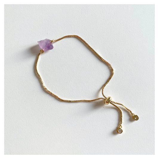 Raw Amethyst Bracelet