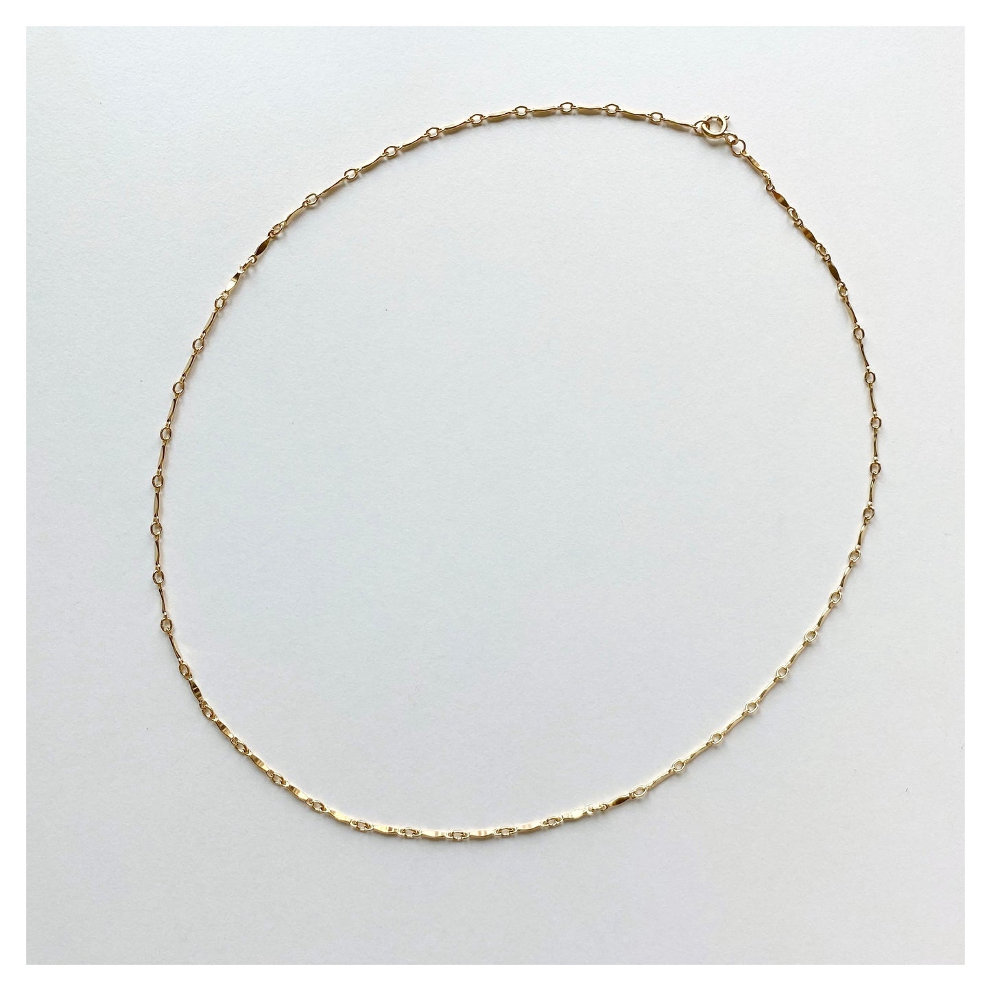 14k gold-filled bar link chain