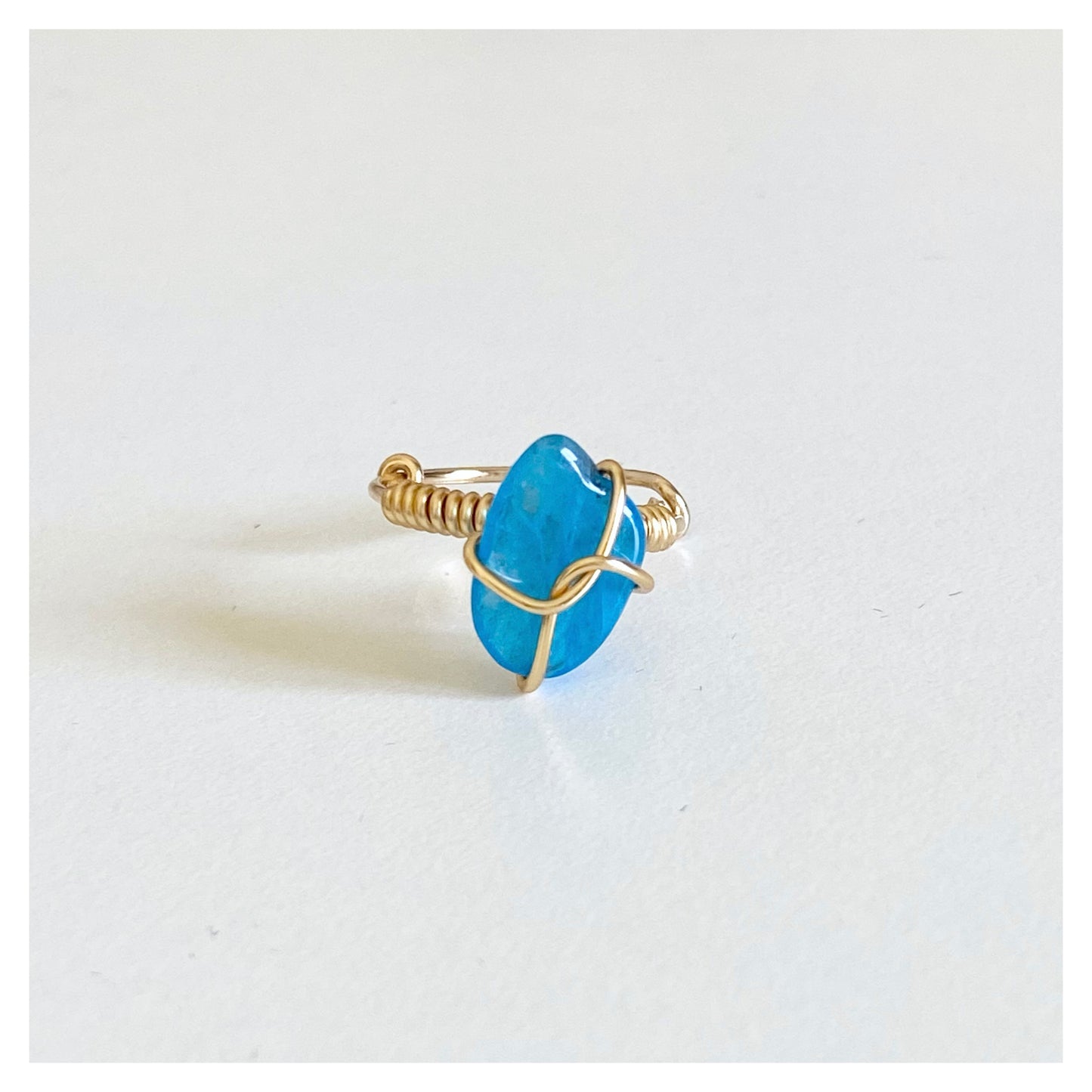 Blue Apatite Ring