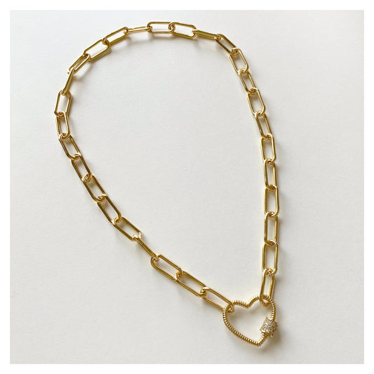 Heart Chain Choker Necklace