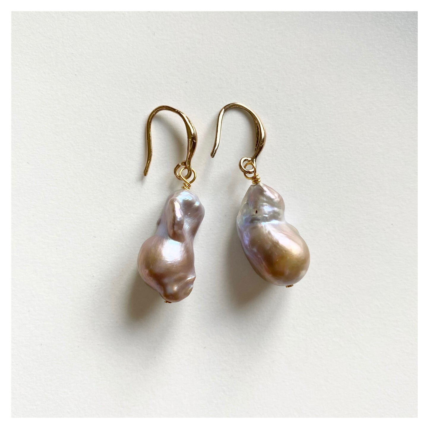 Purple Baroque Pearl Earrings